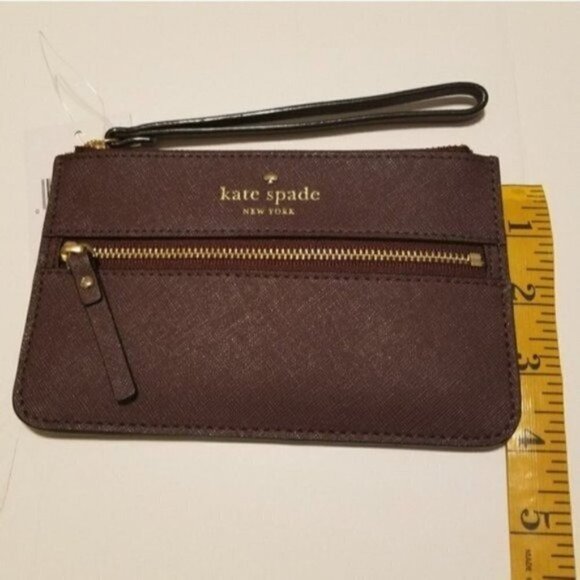 Kate Spade Wristlet Mikas Pond Bee Mulled Wine Wallet - Picture 4 of 5